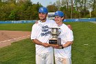 Baseball vs Babson  Wheaton College Baseball players celebrate their victory over Babson to win the NEWMAC Championship for the third year in a row. - (Photo by Keith Nordstrom) : Wheaton, baseball, NEWMAC